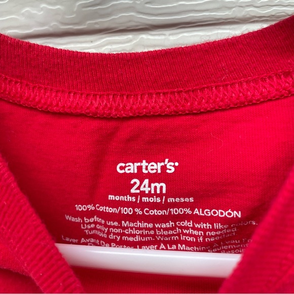 24m Carter’s baby boy Tshirt red with hotdog and popsicle USA Hooray 🇺🇸 - Picture 4 of 5